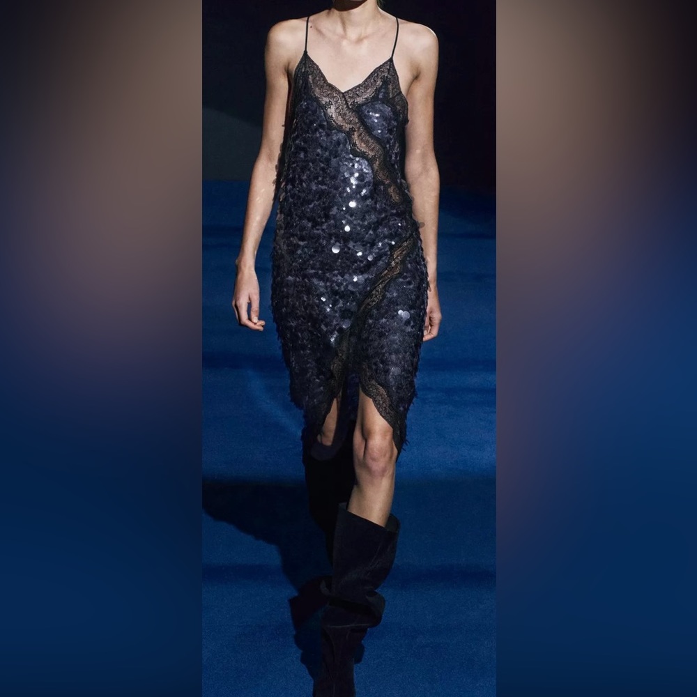Zara ZW collection Lace sequins Dress